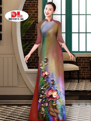 Vải Áo Dài Hoa In 3D AD ND1011 25